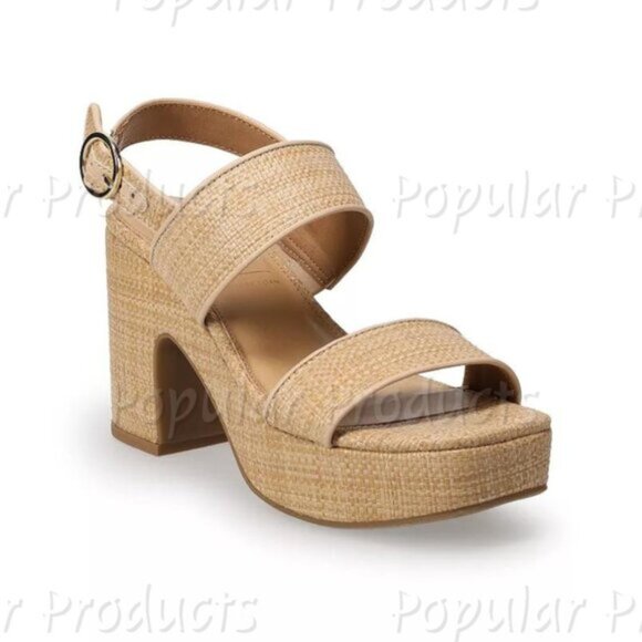 LC Lauren Conrad | Jonina Wedge Sandals, Raffia - Picture 3 of 10